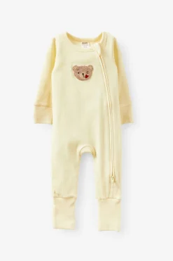 Growie Long Sleeve Rib All In One Romper