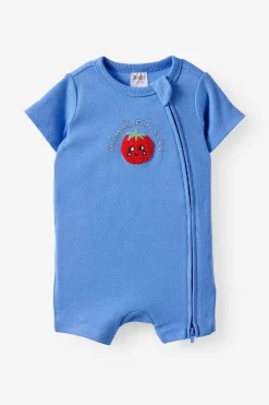 Growie Short Sleeve Zip All In One Romper