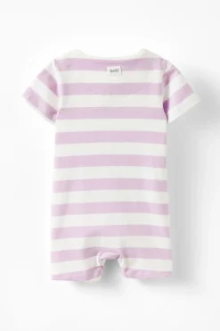 Growie Short Sleeve Zip All In One Romper