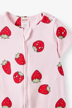Growie Short Sleeve Zip All In One Romper