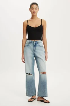 High Rise Wide Crop Jean
