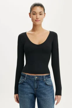 Hold Me V Neck Long Sleeve