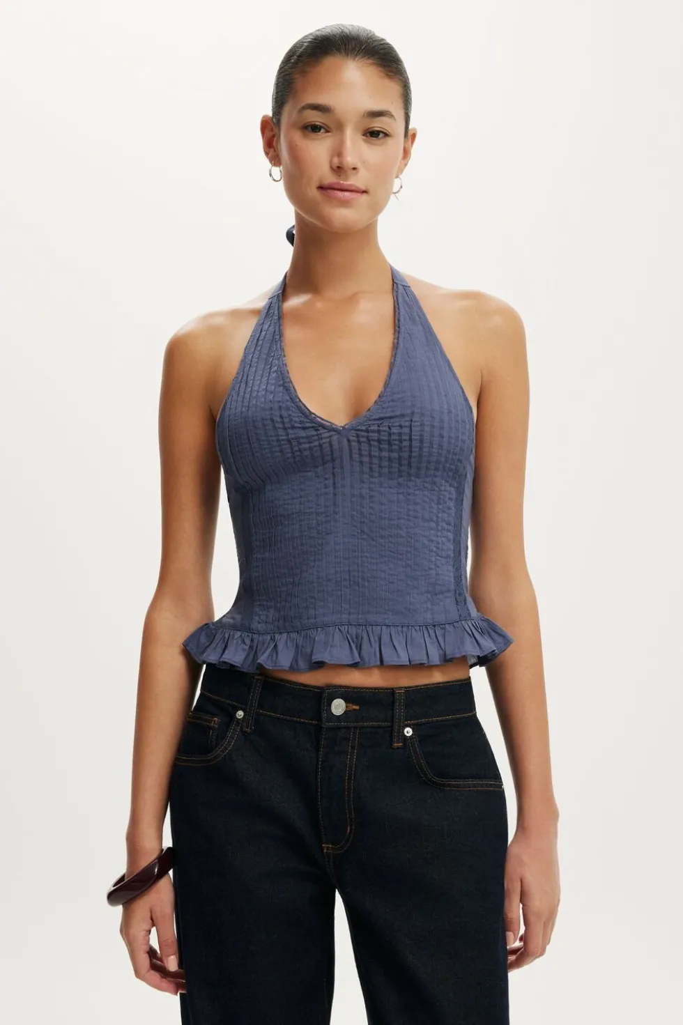 Indigo Halter Top