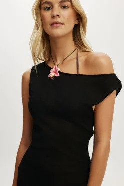 Isla Knit Off Shoulder Mini Dress