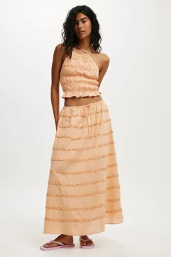Jet Set Tiered Maxi Skirt