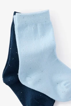 Kids 2Pk Longline Crew Socks