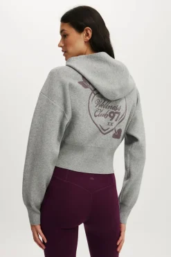 Knit Cropped Zip Through