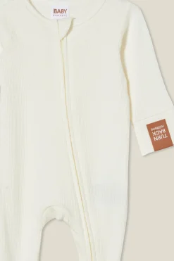 Littlie Organic Long Sleeve Zip All In One Romper