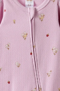 Littlie Organic Long Sleeve Zip All In One Romper