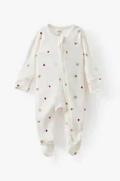 Littlie Organic Long Sleeve Zip All In One Romper
