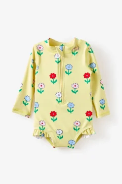 Lucy Long Sleeve Ruffle Back Swimsuit