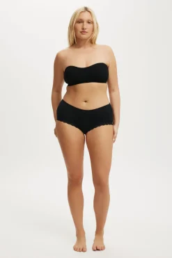 Organic Cotton Lace Boyshort Brief