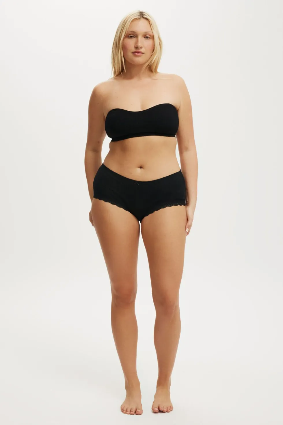 Organic Cotton Lace Boyshort Brief