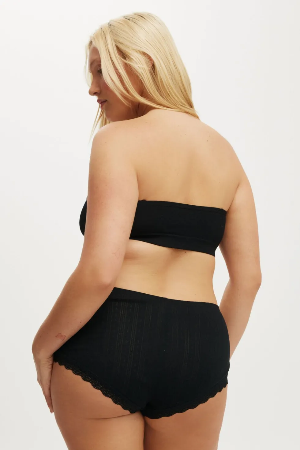 Organic Cotton Lace Boyshort Brief
