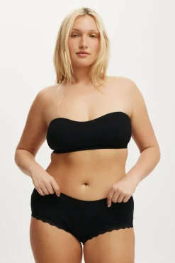 Organic Cotton Lace Boyshort Brief
