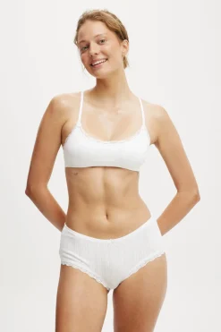 Organic Cotton Lace Boyshort Brief