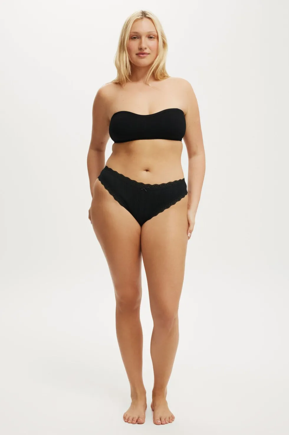 Organic Cotton Lace Cheeky Brief
