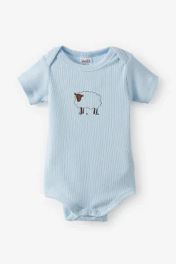 Organic Pointelle Short Sleeve Bubbysuit