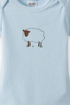Organic Pointelle Short Sleeve Bubbysuit