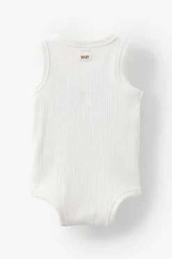 Organic Pointelle Sleeveless Bubbysuit