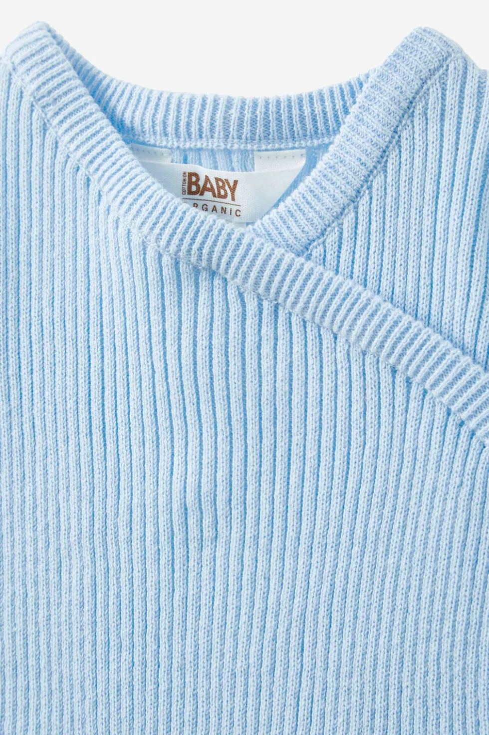 Organic Rib Knit Cross Over Tie Bubbysuit