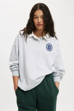 Oversized Long Sleeve Polo