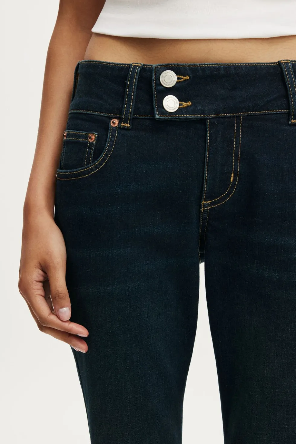 Petite Mid Rise Bootcut Jean
