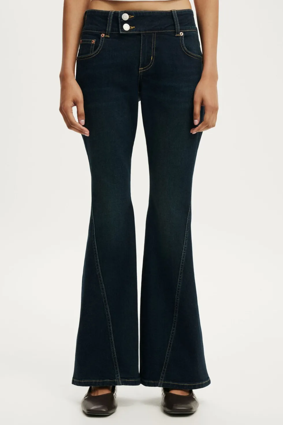 Petite Mid Rise Bootcut Jean
