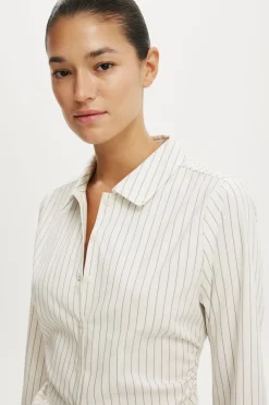 Peyton Gathered Long Sleeve Shirt