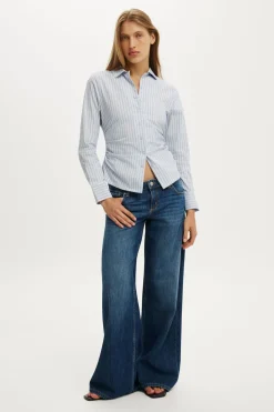 Peyton Gathered Long Sleeve Shirt