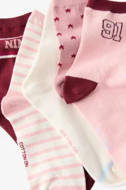 5Pk Fine Crew Sock