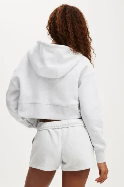 Plush Boxy Cropped Zip Through