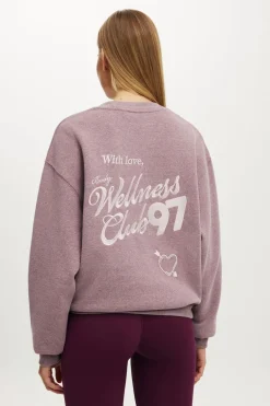 Plush Graphic Crew Sweatshirt
