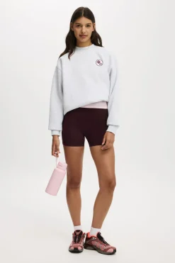Plush Graphic Crew Sweatshirt