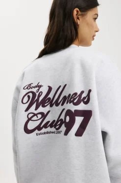 Plush Graphic Crew Sweatshirt
