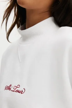 Plush Mock Neck Sweatshirt