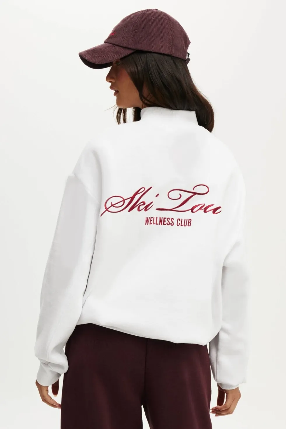Plush Mock Neck Sweatshirt