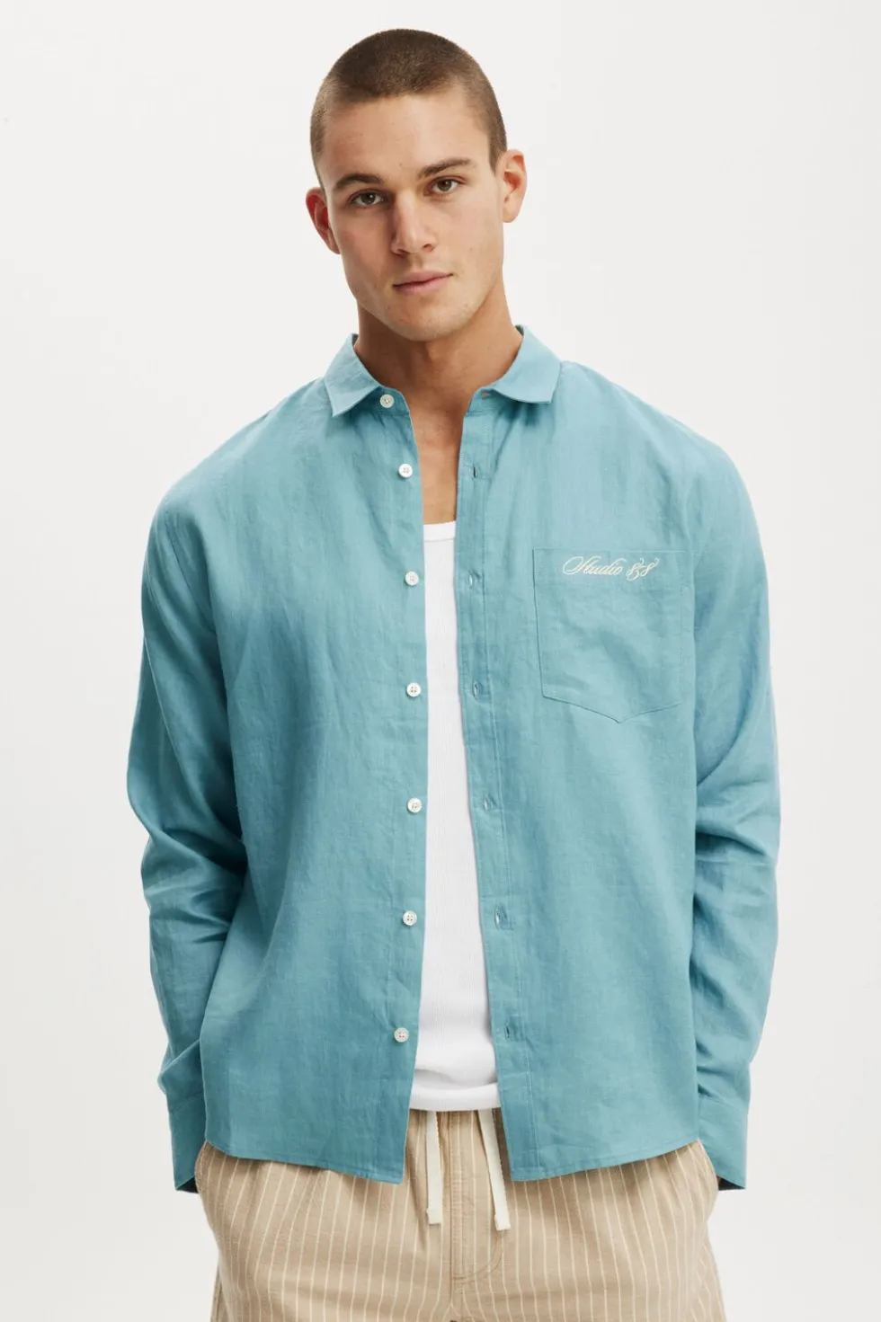 Relaxed Linen Long Sleeve Shirt