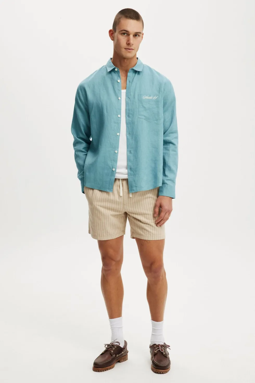 Relaxed Linen Long Sleeve Shirt