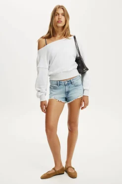 Relaxed Off Shoulder Sweatshirt
