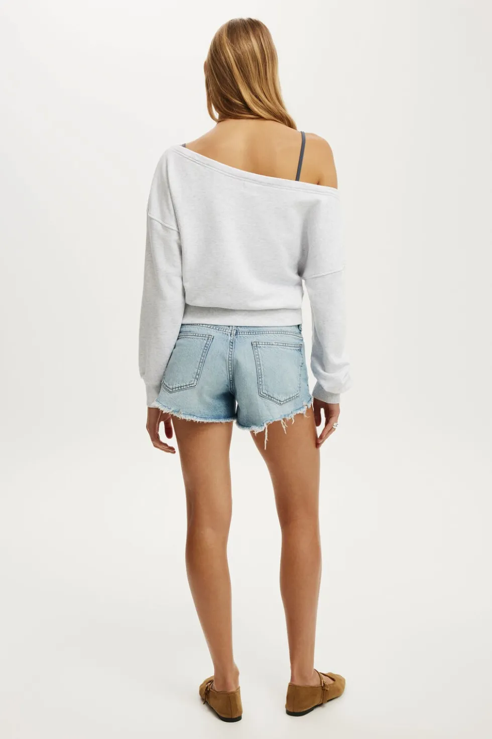 Relaxed Off Shoulder Sweatshirt