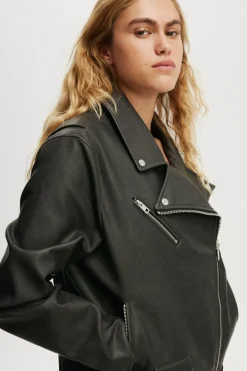 Roman Faux Leather Biker Jacket