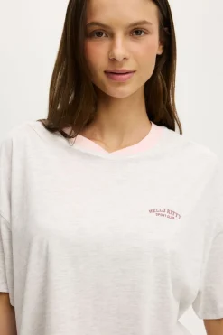 Sanrio Hello Kitty Oversized V Neck Sleep Tee