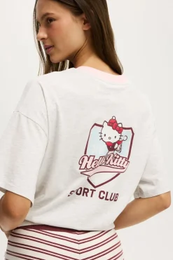 Sanrio Hello Kitty Oversized V Neck Sleep Tee