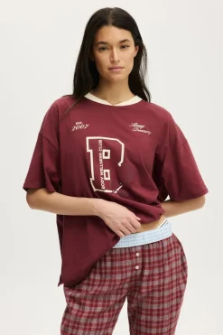 Sanrio Hello Kitty Oversized V Neck Sleep Tee