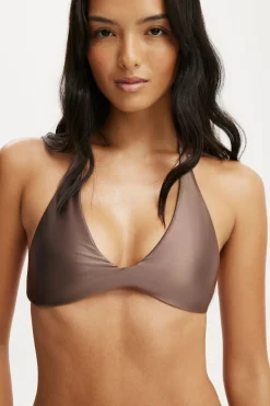 Scoop Neck Halter Bikini Top