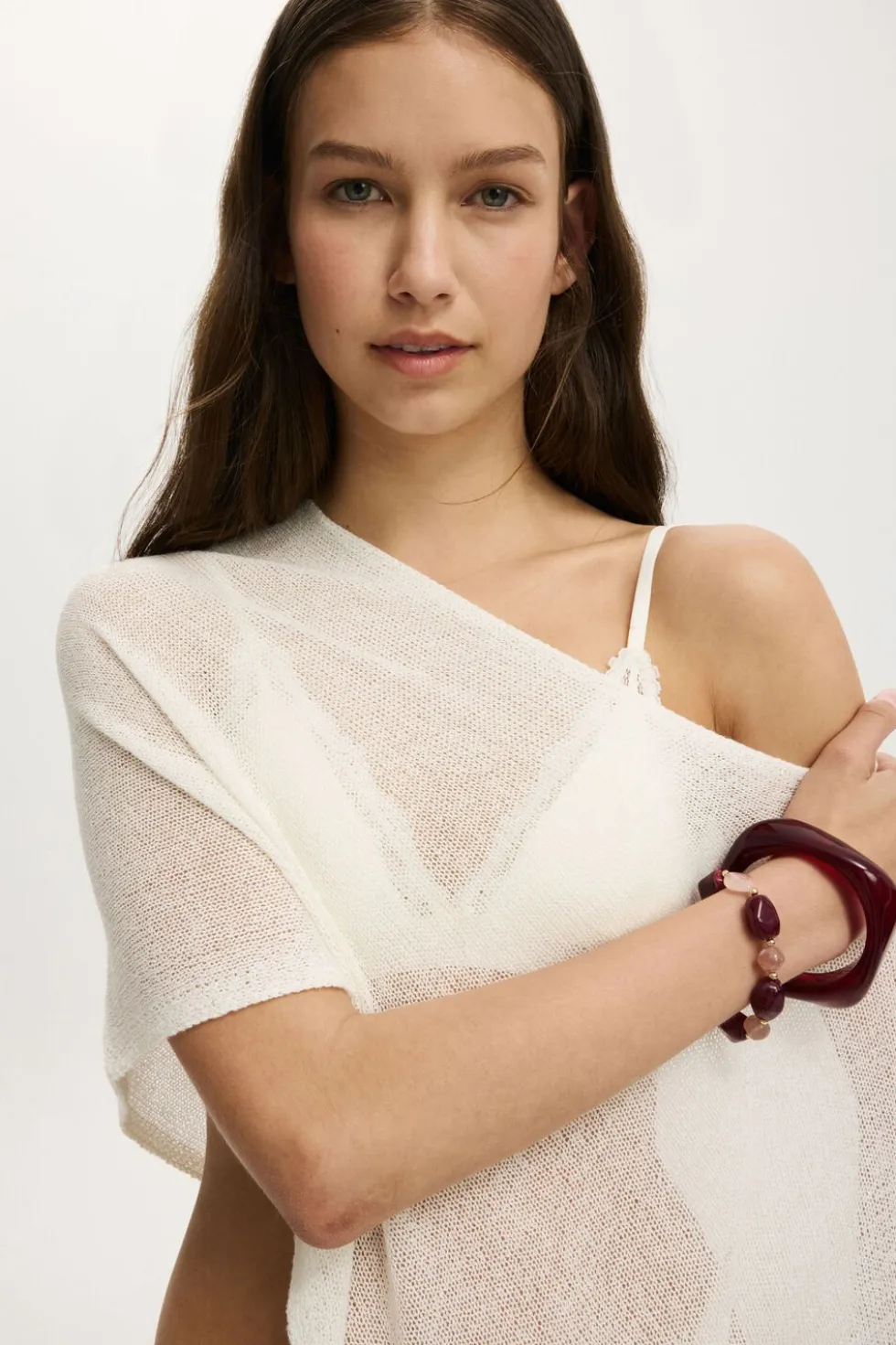 Sheer Knit Poncho
