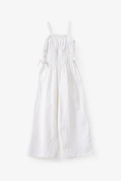 Shirred Bow Jumpsuit