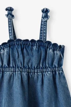 Sleeveless Denim Tiered Dress