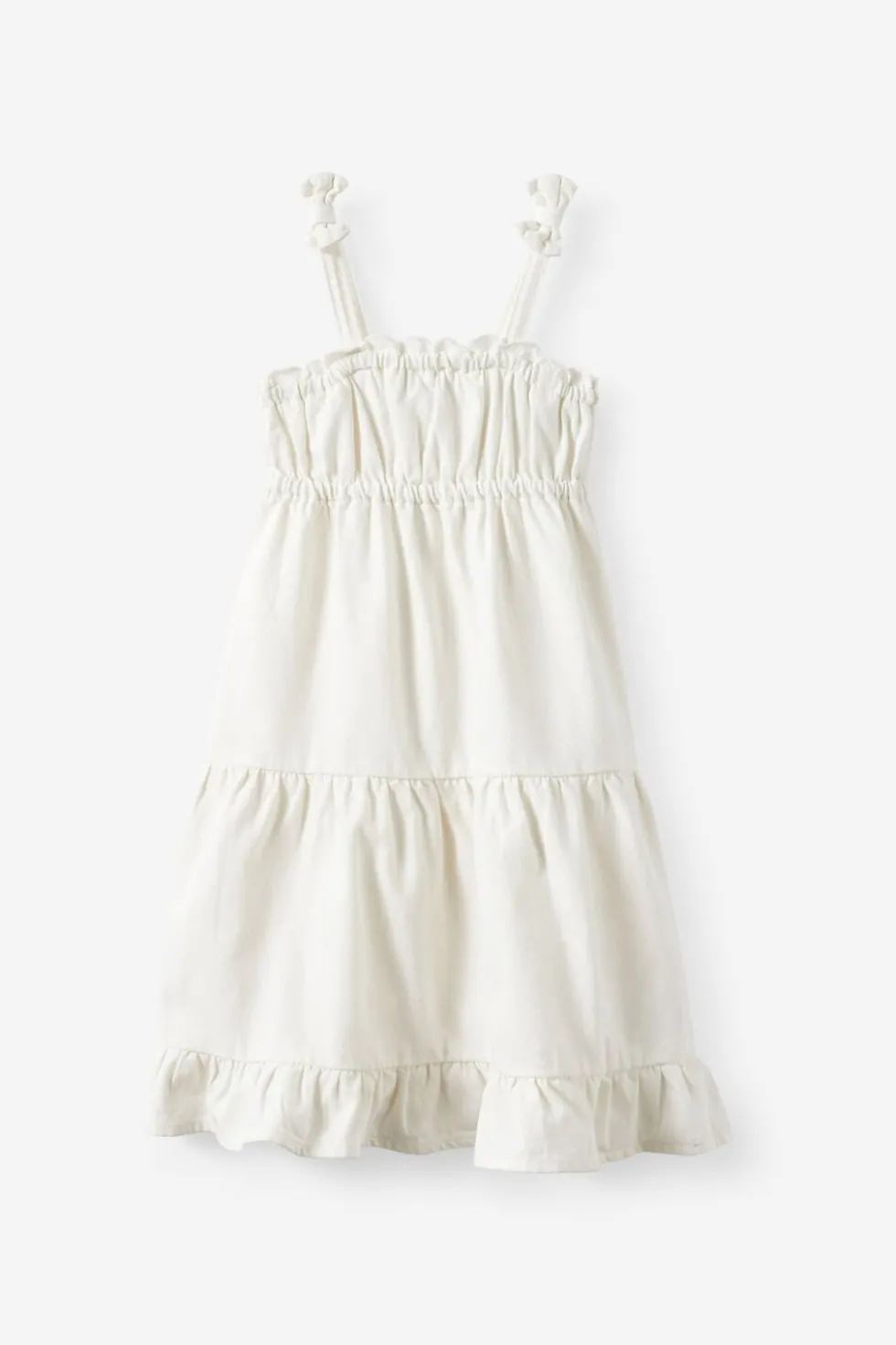 Sleeveless Denim Tiered Dress